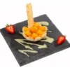 Assiette à dessert ardoise carrée 20x20cm