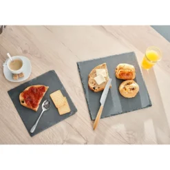Assiette à dessert ardoise carrée 20x20cm