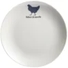 Assiette à dessert beige motif poule Ø26cm