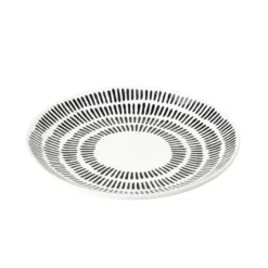 Assiette à dessert Dakar en porcelaine blanc et noir Ø19cm