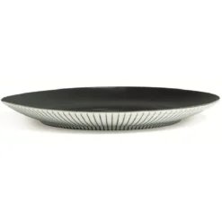 Assiette à dessert décor rayon noir Ø20cm