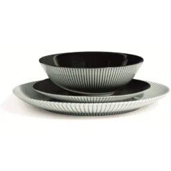 Assiette à dessert décor rayon noir Ø20cm