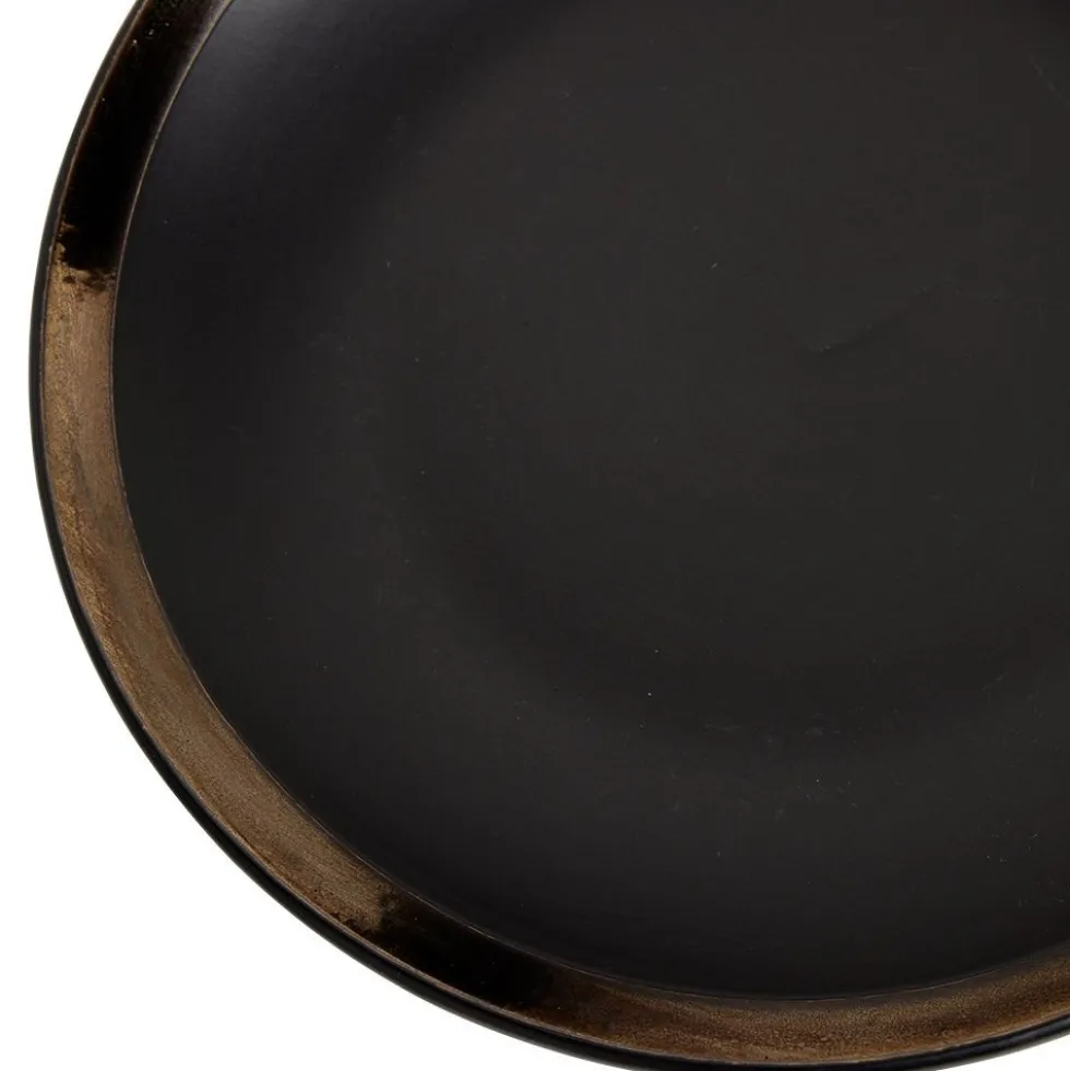 Assiette à dessert faïence bord liseré doré Ø20cm (2 modèles)