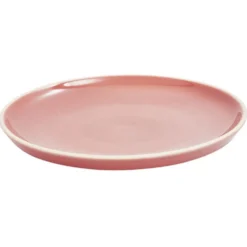 Assiette à dessert faïence Terracotta bord liseré crème Ø20cm
