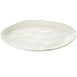 Assiette à dessert forme organique céramique blanche Ø20cm