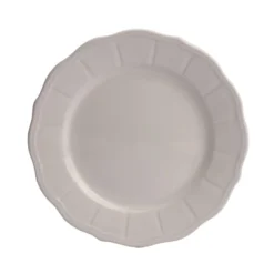 Assiette dessert grès festonnée marron x4 Ø19cm