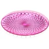 Assiette à dessert plastique effet martelé rose Ø20cm