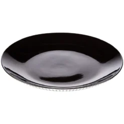 Assiette à dessert rayure noire et blanche Ø20.5cm