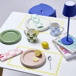 Assiette à dessert ronde Bubble céramique unie Ø21cm (3 modèles)