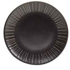 Assiette à dessert ronde céramique noir Ø21cm