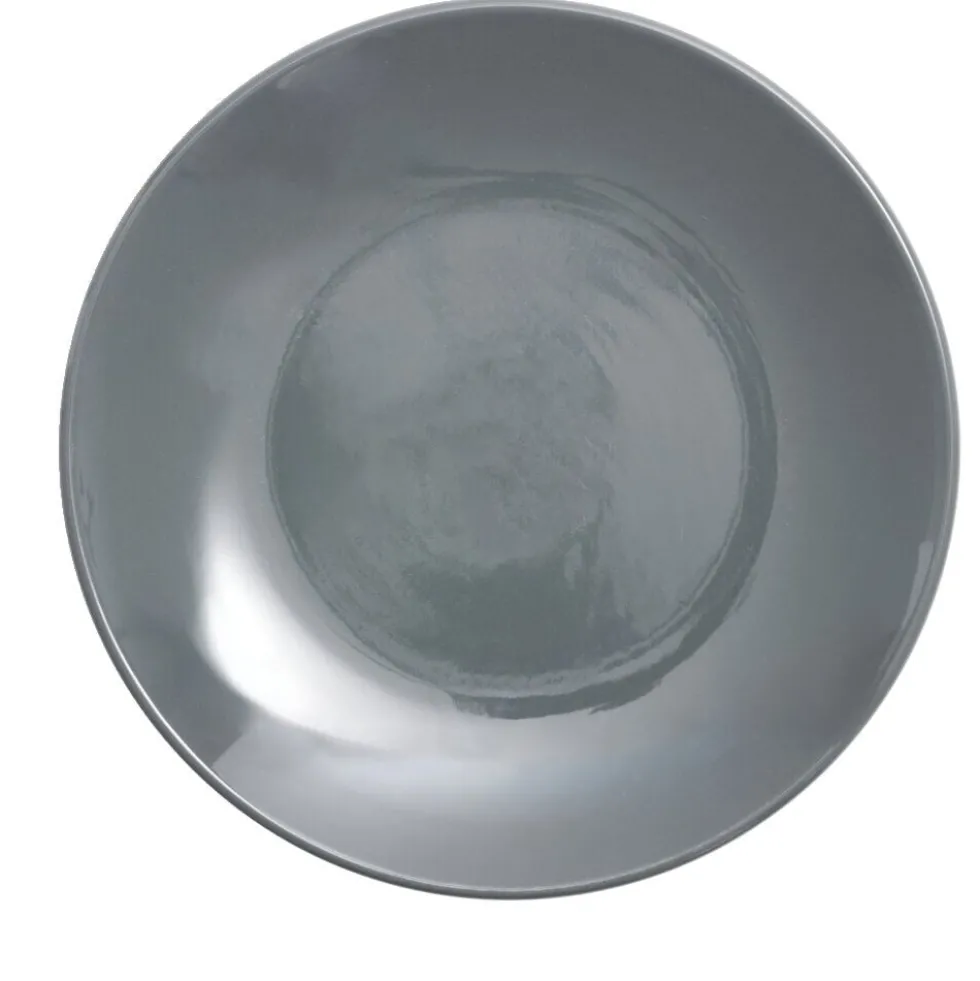 Assiette à dessert ronde Madrid grès gris foncé Ø20cm