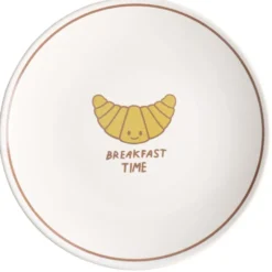 Assiette à dessert ronde motif croissant faïence Ø19cm