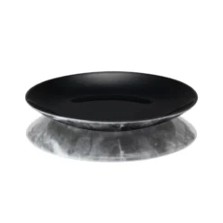 Assiette à dessert ronde motif marbre gris Ø20.5cm