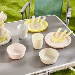 Assiette à pique-nique x5 plastique réutilisable Ø18,5cm