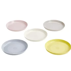Assiette à pique-nique x5 plastique réutilisable Ø18,5cm