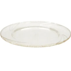 Assiette plastique réutilisable x4 pailletée dorée Ø26cm