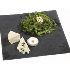 Assiette plate carrée ardoise 25x25cm