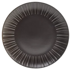 Assiette plate en céramique noir Ø27cm