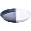 Assiette plate faïence blanc et gris Ø26cm