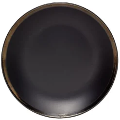 Assiette plate faïence bord liseré doré Ø27cm (2 modèles)