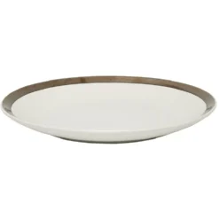 Assiette plate faïence bord liseré doré Ø27cm (2 modèles)