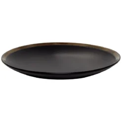 Assiette plate faïence bord liseré doré Ø27cm (2 modèles)