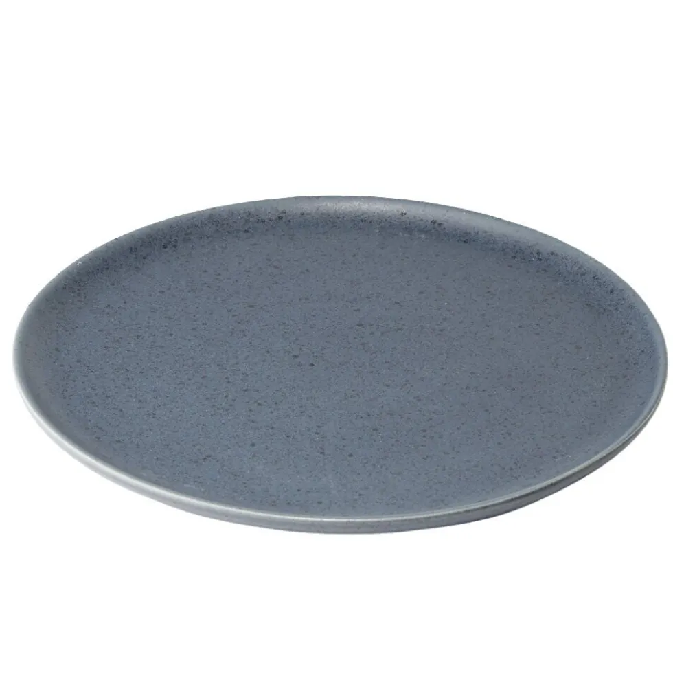 Assiette plate Julie en grès bleu Ø27cm