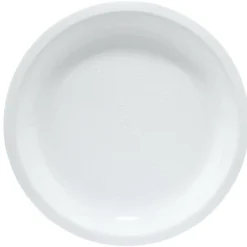 Assiette plate plastique x12 blanc Ø22cm
