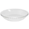 Assiette à soupe céramique transparente bord perle Ø18,5cm
