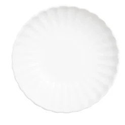 Assiette à soupe Venise rebord ondulé faïence blanc Ø20cm