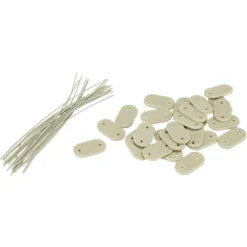 Attache brise-vue x26 métal et plastique jaune 15x10cm