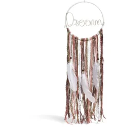 Attrape rêves plumes inscription Dream