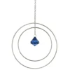 Attrape soleil métal doré pendentif bleu 20x3xH70cm