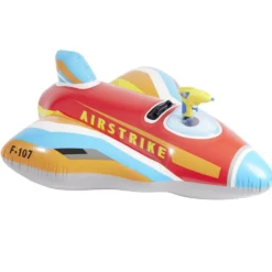 Avion gonflable Intex avec pistolet intégré 104x117cm (2 modèles bleu ou rouge)
