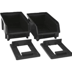 Bac à bec en plastique gris x2