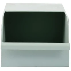Bac de rangement en métal vert - L17,5 x l25 x H12,5 cm