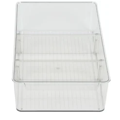 Bac de rangement transparent pour frigo L.36,5x20,5xH8,1cm