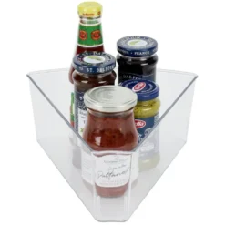 Bac de rangement triangulaire transparent pour frigo 3L
