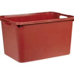 Bac en plastique rouge terracotta 30x23xH42cm