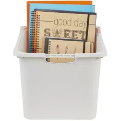 Bac plastique blanc 40x29,8xH22,8cm