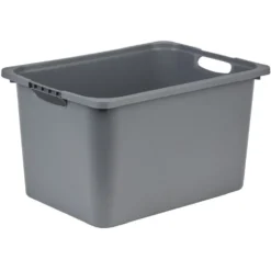 Bac plastique gris 40x29,8xH22,8cm