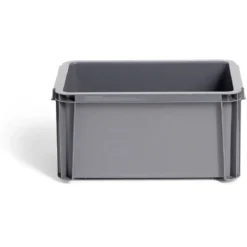 Bac renforcé rangement plastique gris 5L