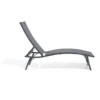 Bain de soleil Bahia pliant 5 positions gris 182x55xH34-92cm