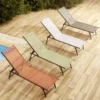 Bain de soleil Dream acier et textilène rouge terracota 179x56xH33cm