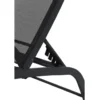 Bain de soleil transat Stockolm noir 186x63xH32/90cm