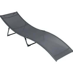 Bain de soleil Weavy acier et textilène gris 198x54xH50cm