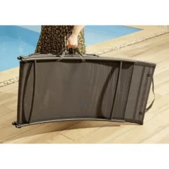 Bain de soleil Weavy acier et textilène gris 198x54xH50cm