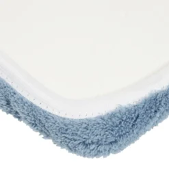 Balai plat gris avec manche en acier et recharge 38x20,5xH120cm
