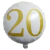 Ballon alu 20 ans Ø46cm