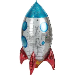 Ballon alu fusée H81cm